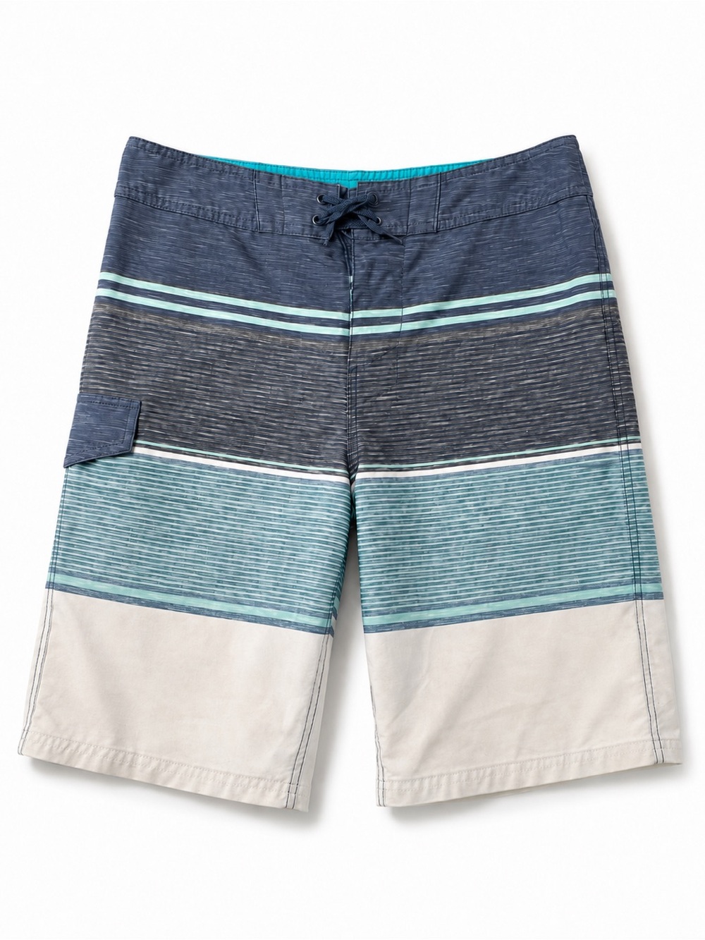 Sonoma Men's Navy, Teal & Cream Board Shorts